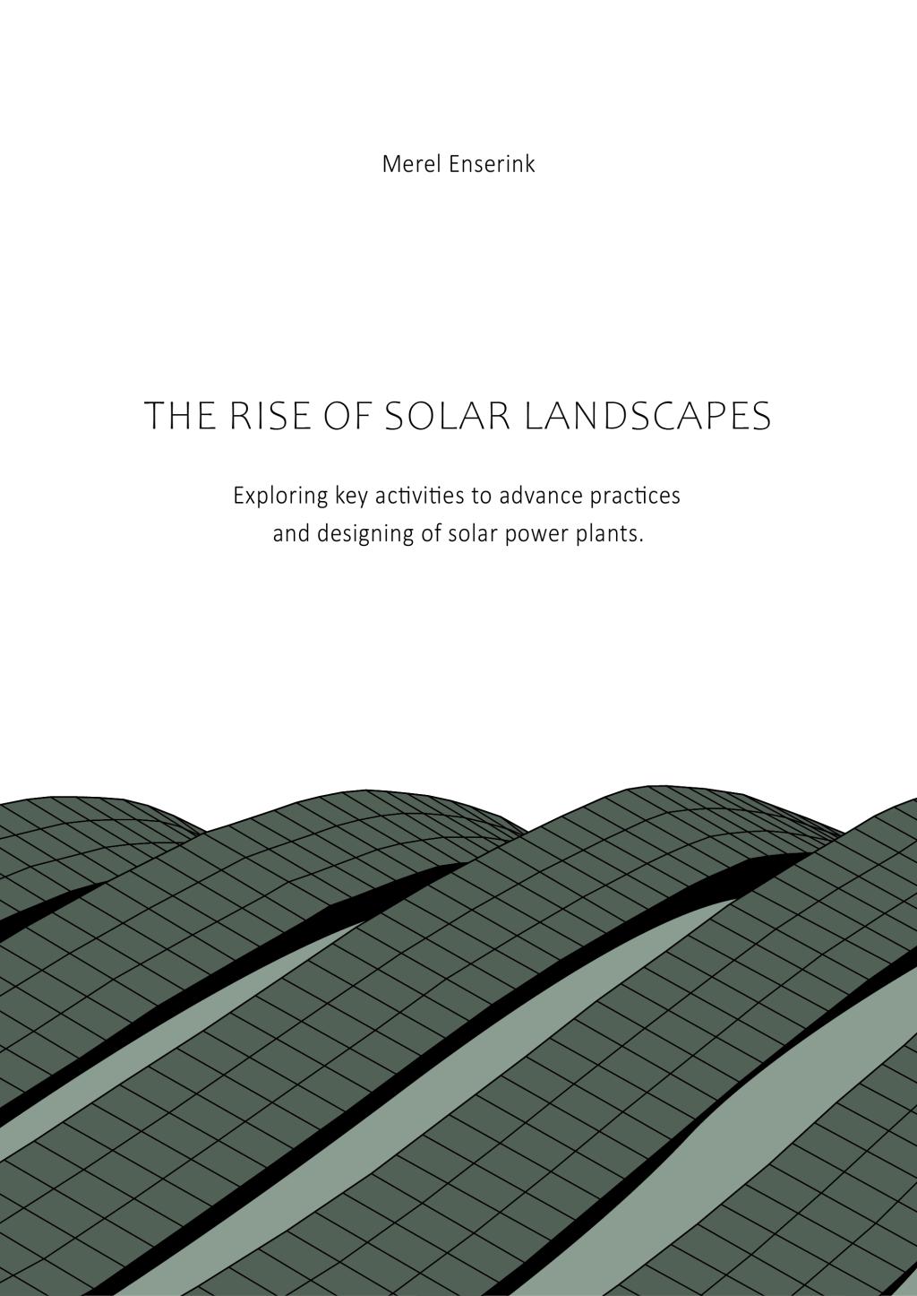 De cover van het promotieonderzoek van Merel Enserink met zonnepanelen